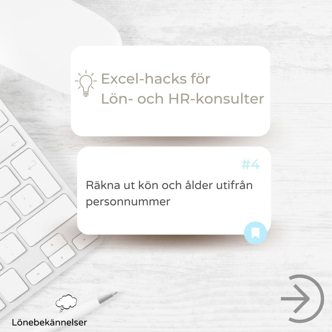 Excelmall - Räkna ut kön och ålder utifrån personnummer