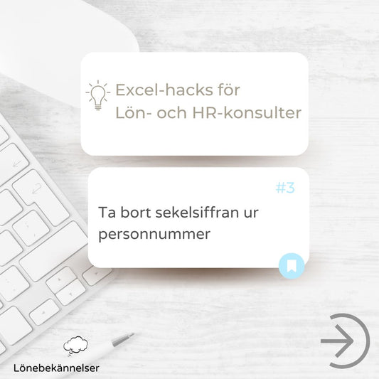 Excelmall - Ta bort sekelsiffran ur personnummer