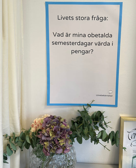 POSTER - Obetalda dagar - 420 x 594 mm - Lönebekännelser